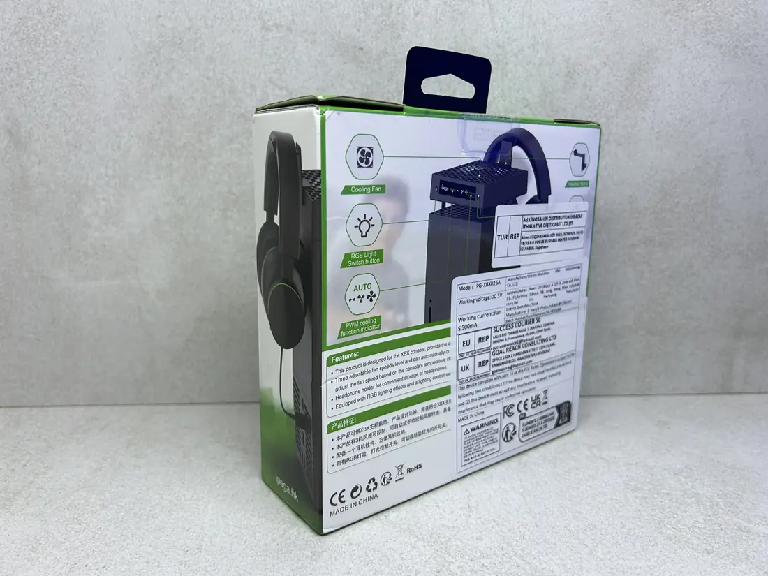 XBOX Series X > Stand + Cooling FAN + RGB + Headset